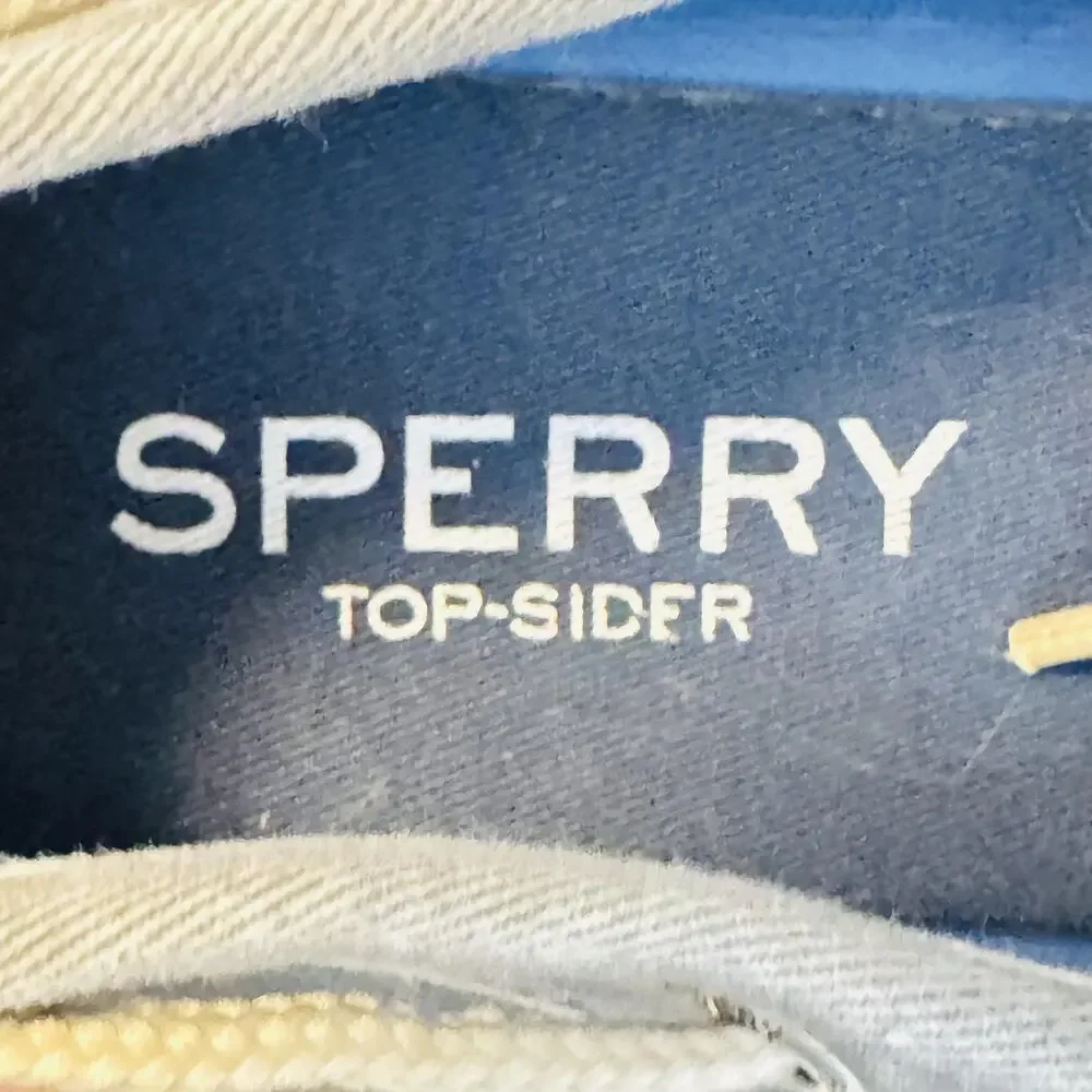 Sperry Shoes Mens 9.5 Gray Canvas Top Sider Boat Deck Moc Toe Casual Comfort
